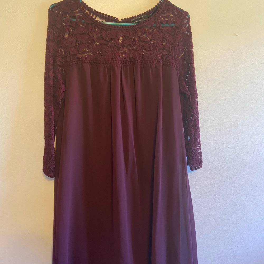 Lace Maroon Dress